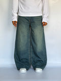 DARK DUSTY BLUE WIDE LEG