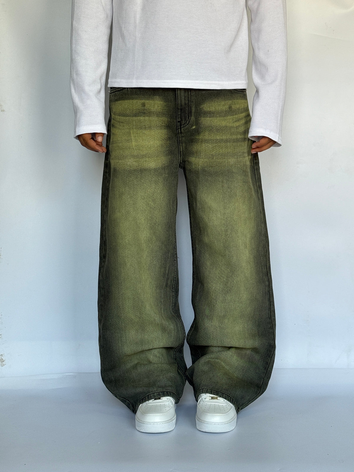 MACHA GREEN WIDE LEG