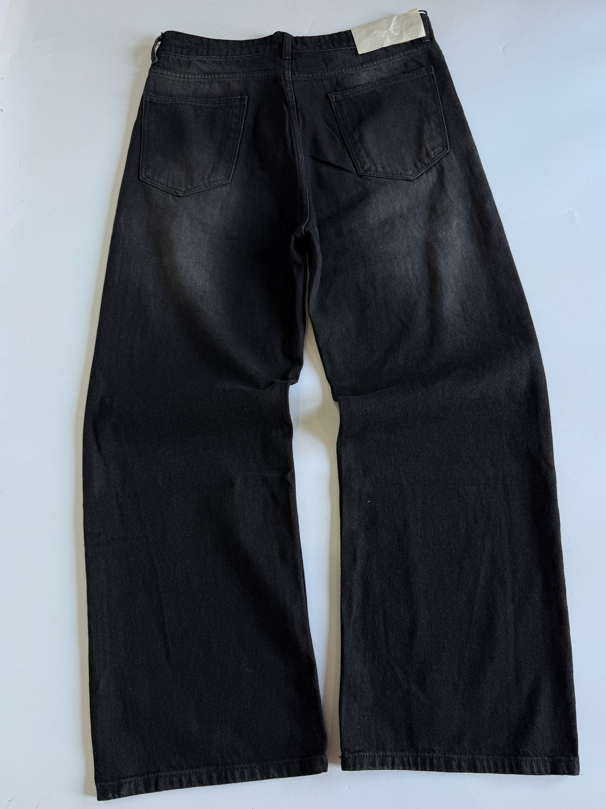Faded Black Baggy Wide Jeans